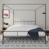 imageNovogratz Marion Canopy Bed King BlackDark Gray
