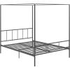 imageNovogratz Marion Canopy Bed King BlackDark Gray
