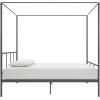 imageNovogratz Marion Canopy Bed King BlackDark Gray