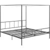 imageNovogratz Marion Canopy Bed King BlackDark Gray