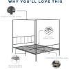 imageNovogratz Marion Canopy Bed King BlackDark Gray