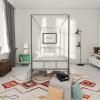 imageNovogratz Marion Canopy Bed King BlackDark Gray