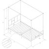 imageNovogratz Marion Canopy Bed King BlackGold