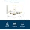 imageNovogratz Marion Canopy Bed King BlackGold
