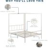 imageNovogratz Marion Canopy Bed King BlackWhite
