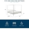 imageNovogratz Marion Canopy Bed King BlackWhite