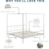 imageNovogratz Marion Canopy Bed King BlackWhite