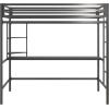 imageNovogratz Maxwell Metal Full Loft Bed with Desk ampamp Shelves NavyBlackGrey  White Metal  Navy Metal