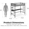 imageNovogratz Maxwell Metal Full Loft Bed with Desk ampamp Shelves NavyBlackGrey  White Metal  Navy Metal