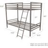 imageNovogratz Maxwell Metal Full Loft Bed with Desk ampamp Shelves NavyBlackGrey