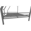 imageNovogratz Maxwell Metal Full Loft Bed with Desk ampamp Shelves NavyBlackGrey