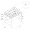 imageNovogratz Maxwell Metal Full Loft Bed with Desk ampamp Shelves NavyBlackGrey