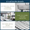 imageNovogratz Maxwell Metal Full Loft Bed with Desk ampamp Shelves NavyBlackGrey