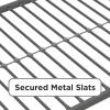 imageNovogratz Maxwell Metal Full Loft Bed with Desk ampamp Shelves NavyBlackGrey