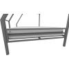 imageNovogratz Maxwell Metal Full Loft Bed with Desk ampamp Shelves NavyBlackGrey