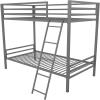 imageNovogratz Maxwell Metal Full Loft Bed with Desk ampamp Shelves NavyBlackGrey