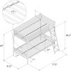 imageNovogratz Maxwell Metal Full Loft Bed with Desk ampamp Shelves NavyBlackGrey