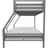 imageNovogratz Maxwell Metal Full Loft Bed with Desk ampamp Shelves NavyBlackGrey