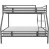 imageNovogratz Maxwell Metal Full Loft Bed with Desk ampamp Shelves NavyBlackGrey