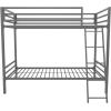 imageNovogratz Maxwell Metal Full Loft Bed with Desk ampamp Shelves NavyBlackGrey