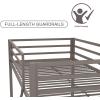 imageNovogratz Maxwell Metal Full Loft Bed with Desk ampamp Shelves NavyBlackGrey