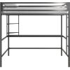imageNovogratz Maxwell Metal Full Loft Bed with Desk ampamp Shelves NavyBlackGrey