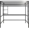 imageNovogratz Maxwell Metal Full Loft Bed with Desk ampamp Shelves NavyBlackGrey