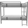 imageNovogratz Maxwell Metal Full Loft Bed with Desk ampamp Shelves NavyBlackGrey