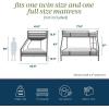 imageNovogratz Maxwell Metal Full Loft Bed with Desk ampamp Shelves NavyBlackGrey