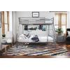 imageNovogratz Maxwell Metal Full Loft Bed with Desk ampamp Shelves NavyBlackGrey