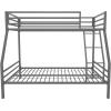 imageNovogratz Maxwell Metal Full Loft Bed with Desk ampamp Shelves NavyBlackGrey