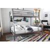imageNovogratz Maxwell Metal Full Loft Bed with Desk ampamp Shelves NavyBlackGrey