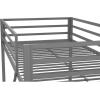 imageNovogratz Maxwell Metal Full Loft Bed with Desk ampamp Shelves NavyBlackGrey