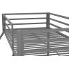 imageNovogratz Maxwell Metal Full Loft Bed with Desk ampamp Shelves NavyBlackGrey