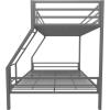 imageNovogratz Maxwell Metal Full Loft Bed with Desk ampamp Shelves NavyBlackGrey