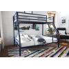 imageNovogratz Maxwell Metal Full Loft Bed with Desk ampamp Shelves NavyBlackNavy Blue