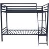 imageNovogratz Maxwell Metal Full Loft Bed with Desk ampamp Shelves NavyBlackNavy Blue