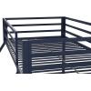 imageNovogratz Maxwell Metal Full Loft Bed with Desk ampamp Shelves NavyBlackNavy Blue
