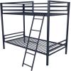 imageNovogratz Maxwell Metal Full Loft Bed with Desk ampamp Shelves NavyBlackNavy Blue