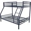 imageNovogratz Maxwell Metal Full Loft Bed with Desk ampamp Shelves NavyBlackNavy Blue