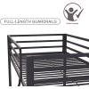 imageNovogratz Maxwell Metal Full Loft Bed with Desk ampamp Shelves NavyBlackNavy Blue