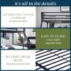 imageNovogratz Maxwell Metal Full Loft Bed with Desk ampamp Shelves NavyBlackNavy Blue