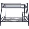 imageNovogratz Maxwell Metal Full Loft Bed with Desk ampamp Shelves NavyBlackNavy Blue