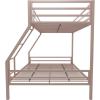 imageNovogratz Maxwell Metal Full Loft Bed with Desk ampamp Shelves NavyBlackPink