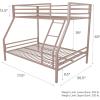 imageNovogratz Maxwell Metal Full Loft Bed with Desk ampamp Shelves NavyBlackPink