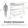 imageNovogratz Maxwell Metal Full Loft Bed with Desk ampamp Shelves NavyBlackWhite