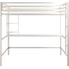 imageNovogratz Maxwell Metal Full Loft Bed with Desk ampamp Shelves NavyBlackWhite
