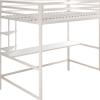 imageNovogratz Maxwell Metal Full Loft Bed with Desk ampamp Shelves NavyBlackWhite