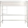 imageNovogratz Maxwell Metal Full Loft Bed with Desk ampamp Shelves NavyBlackWhite