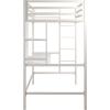 imageNovogratz Maxwell Metal Full Loft Bed with Desk ampamp Shelves NavyBlackWhite